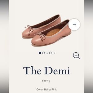 Margaux Demi Ballet Pink Flats - Size 37W